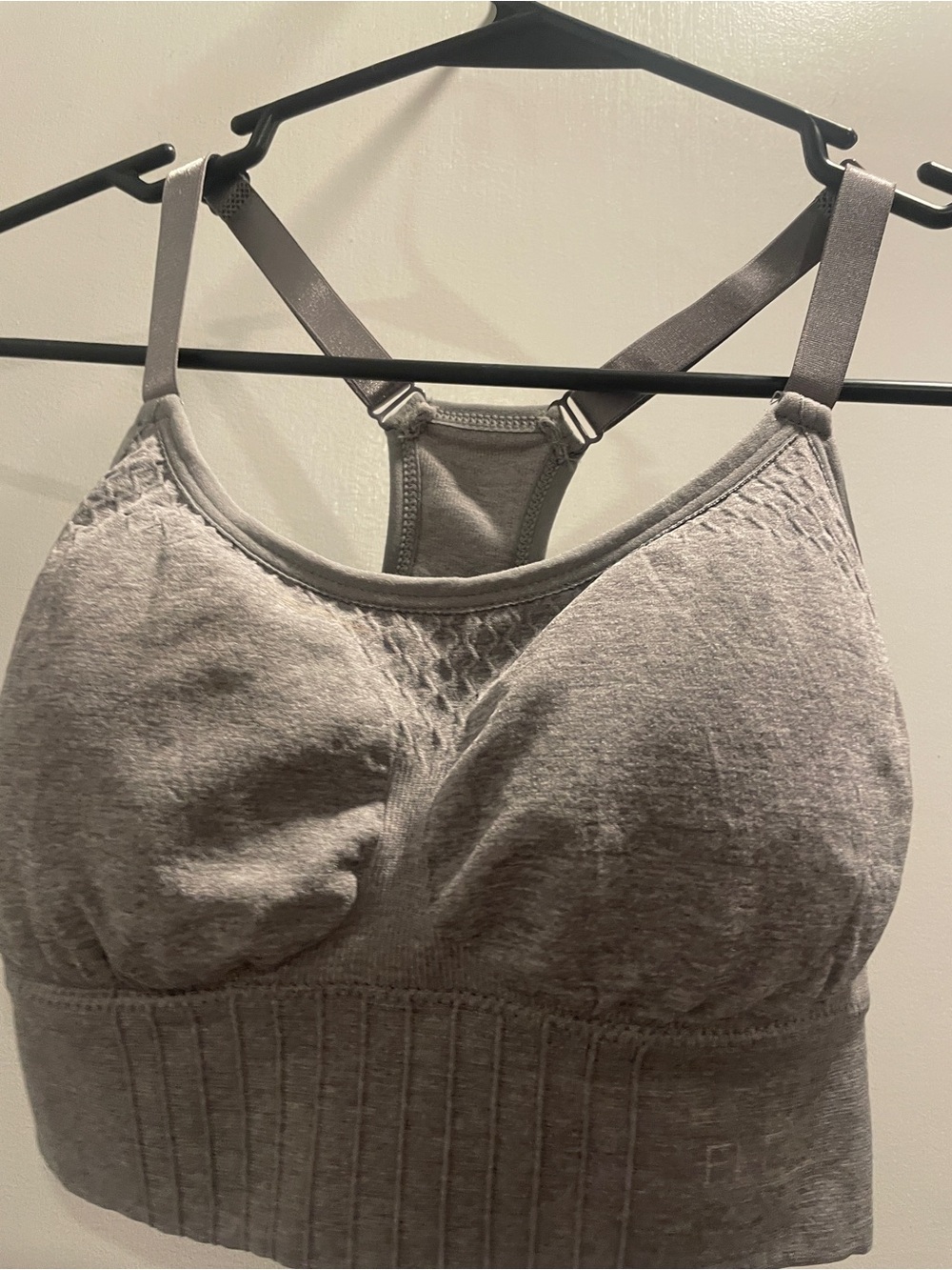 Flex Seamless Gray Racerback Comfort Sports Bra size S - Picture 1 of 6